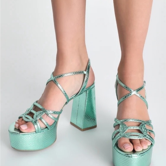 Chinese Laundry Mint Green Platform Shoes NWB - Picture 7 of 11